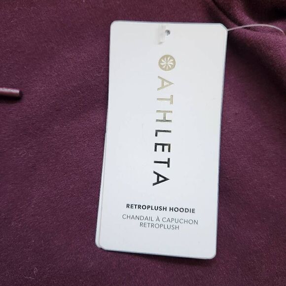 Athleta Hoodie Sweatshirt Womens Small Floral Embroidered Pullover Oversized Ath - Picture 7 of 8